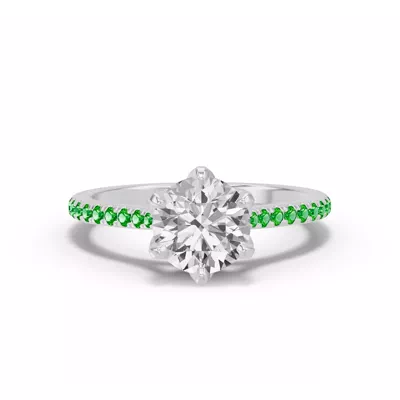 Marigold Tulip-Inspired Tsavorite Engagement Ring