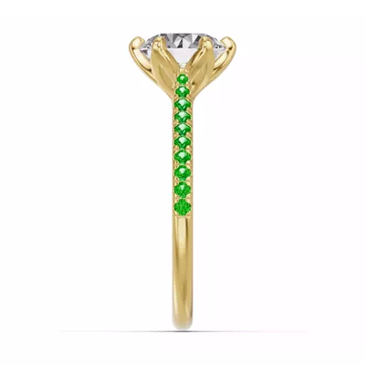 Marigold Tulip-Inspired Tsavorite Engagement Ring