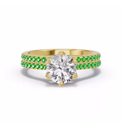 Marigold Pavé Tsavorite Band