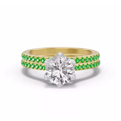 Marigold Pavé Tsavorite Band