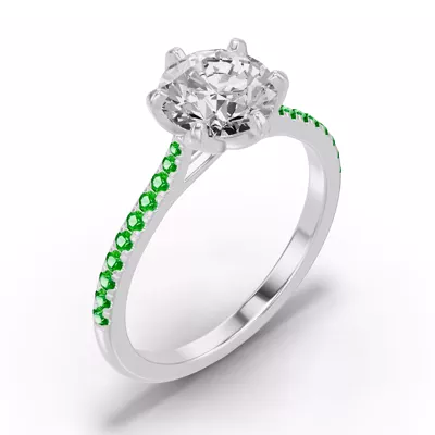Marigold Tulip Inspired Tsavorite Engagement Ring