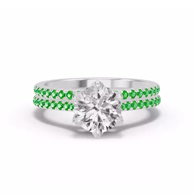 Marigold Pavé Tsavorite Band