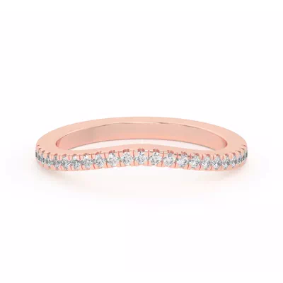 Farrah Curved Pavé Band