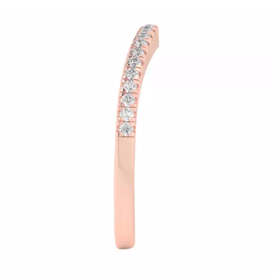 Farrah Curved Pavé Band