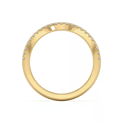 Farrah Curved Pavé Band