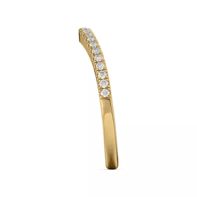 Farrah Curved Pavé Band