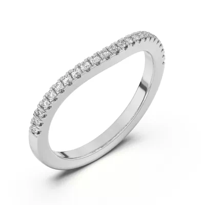 Farrah Curved Pavé Band