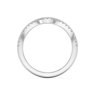 Farrah Curved Pavé Band