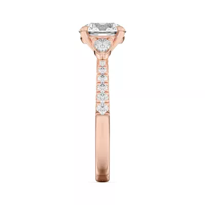 Taryn Pear 3-Stone With Pavé Engagement Ring