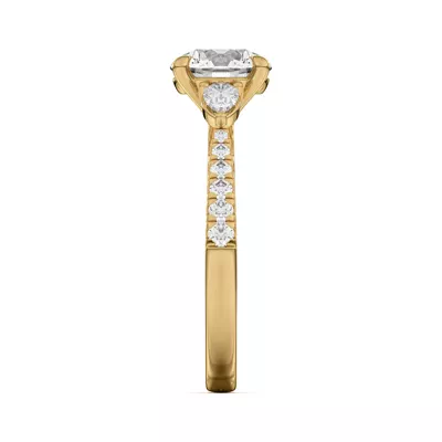 Taryn Pear 3-Stone With Pavé Engagement Ring