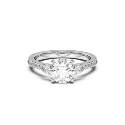 Taryn Pear 3-Stone With Pavé Engagement Ring