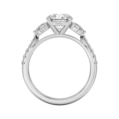 Taryn Pear 3-Stone With Pavé Engagement Ring