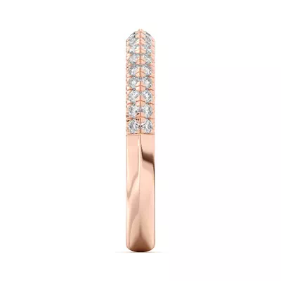 Karen Knife-Edge Pavé Band