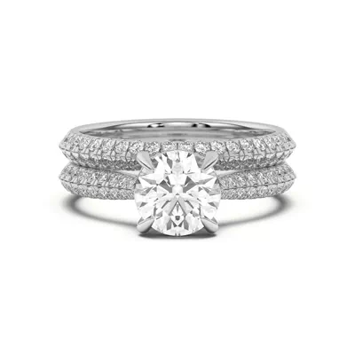 Karen Knife-Edge Pavé Band