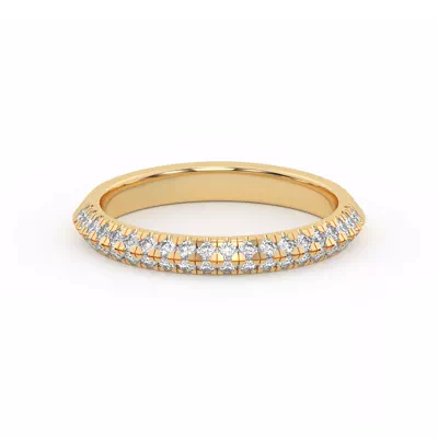 Karen Knife-Edge Pavé Band