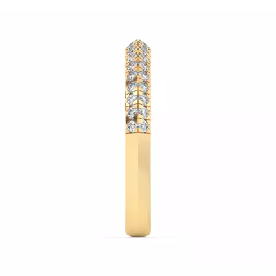 Karen Knife-Edge Pavé Band