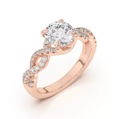 Gina Twisted Pavé Diamond Engagement Ring