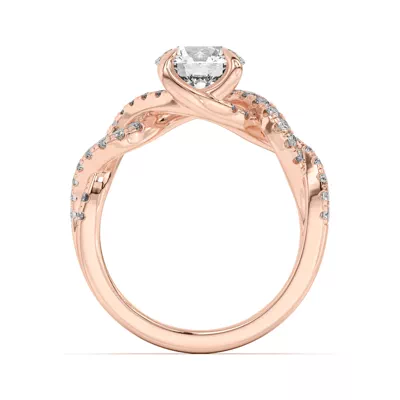Gina Twisted Pavé Diamond Engagement Ring