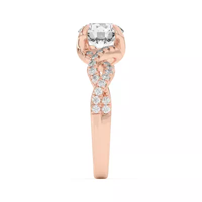 Gina Twisted Pavé Diamond Engagement Ring