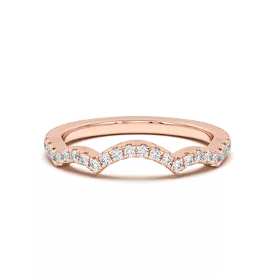 Gina Curved Pavé Band
