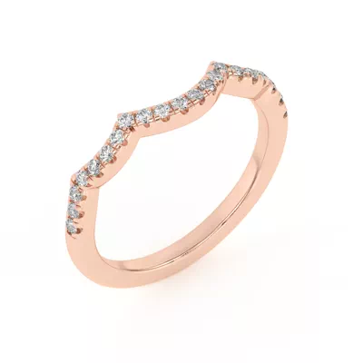Gina Curved Pavé Band