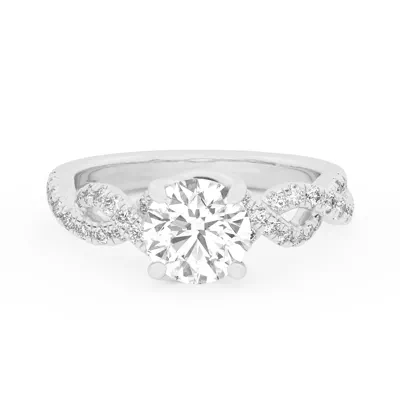 Gina Twisted Pavé Diamond Engagement Ring