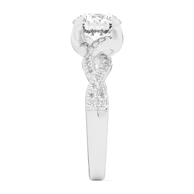 Gina Twisted Pavé Diamond Engagement Ring