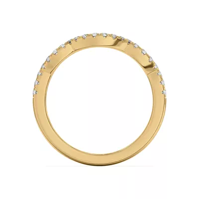 Gina Curved Pavé Band