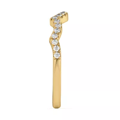 Gina Curved Pavé Band