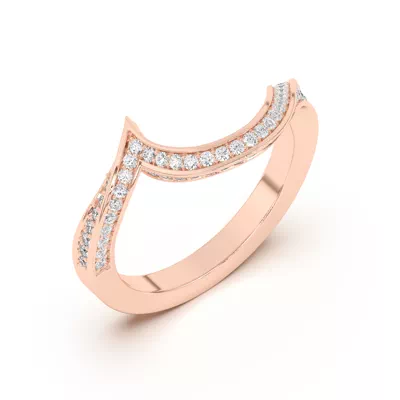 Elara Swirl Pavé Band