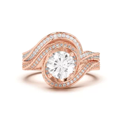 Elara Swirl Pavé Band