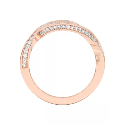 Elara Swirl Pavé Band