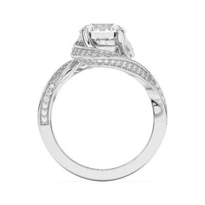 Elara Swirl Pavé Engagement Ring