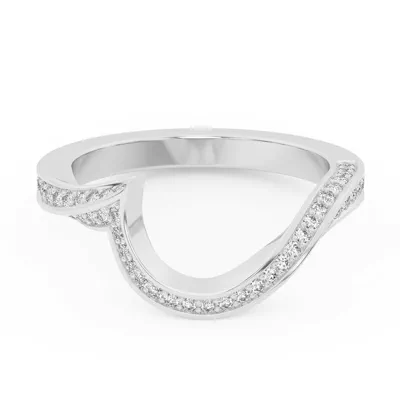 Elara Swirl Pavé Band