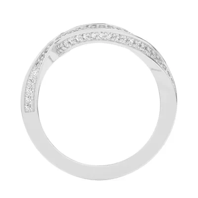Elara Swirl Pavé Band