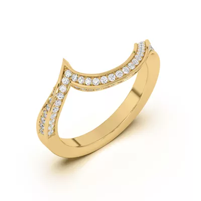 Elara Swirl Pavé Band