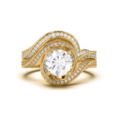 Elara Swirl Pavé Band