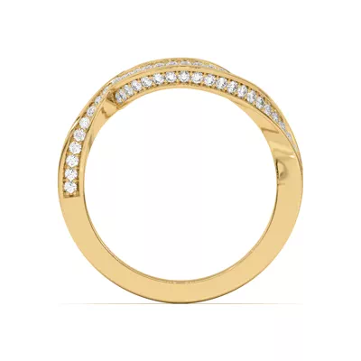 Elara Swirl Pavé Band