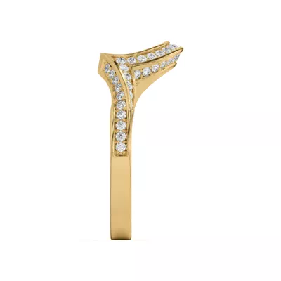 Elara Swirl Pavé Band