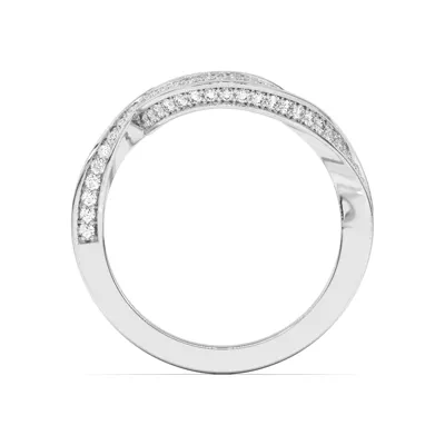 Elara Swirl Pavé Band