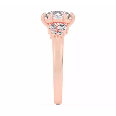 Kume Six-Prong Diamond Cluster Engagement Ring