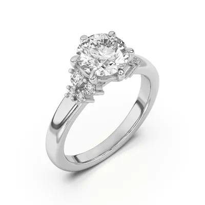 Kume Six-Prong Diamond Cluster Engagement Ring