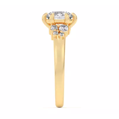 Kume Six-Prong Diamond Cluster Engagement Ring
