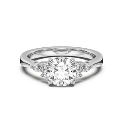 Blanche Round and Marquise Cluster Engagement Ring