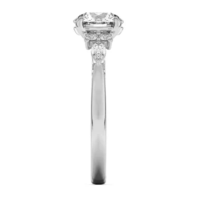 Blanche Round and Marquise Cluster Engagement Ring