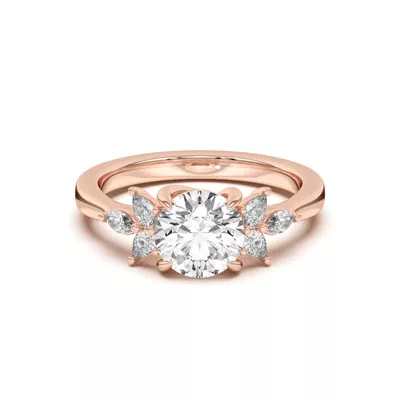 Dara Pear and Marquise Cluster Engagement Ring