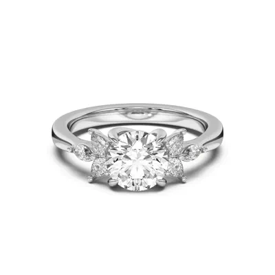 Dara Pear and Marquise Cluster Engagement Ring