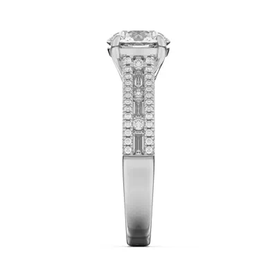 Rochelle Triple Row Diamond Engagement Ring