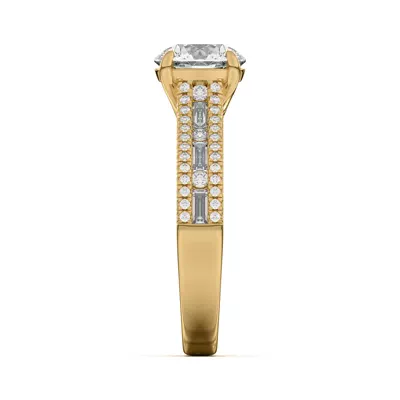 Rochelle Triple Row Diamond Engagement Ring