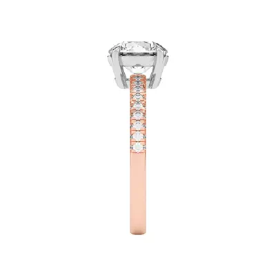 Trio Diamond Two-Tone Engagement Ring